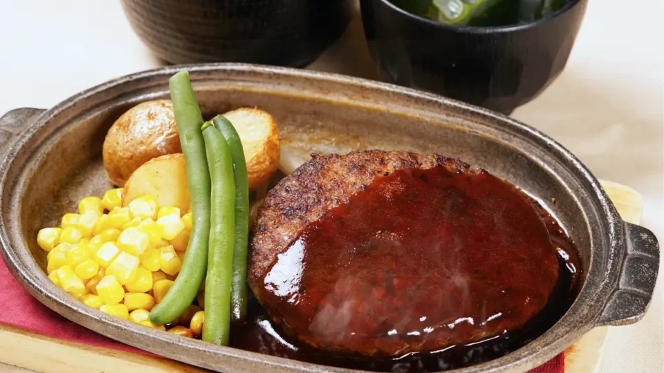 「神内和牛あか」ハンバーグ定食